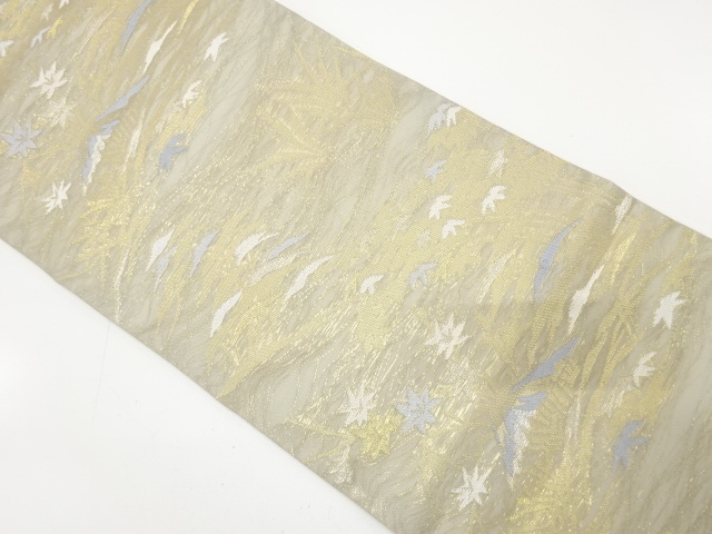 JAPANESE FUKURO OBI FOR SUMMER / WOVEN CENERY OF COUNTRYSIDE